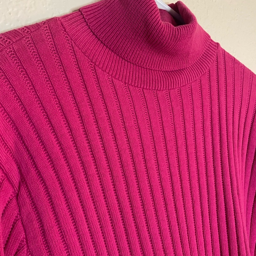 Pierre Cardin Fuchsia Ribbed Sweater - Picture 2 of 4